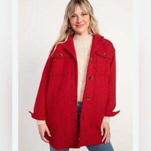 Old Navy Women's Red Teddy Jacket